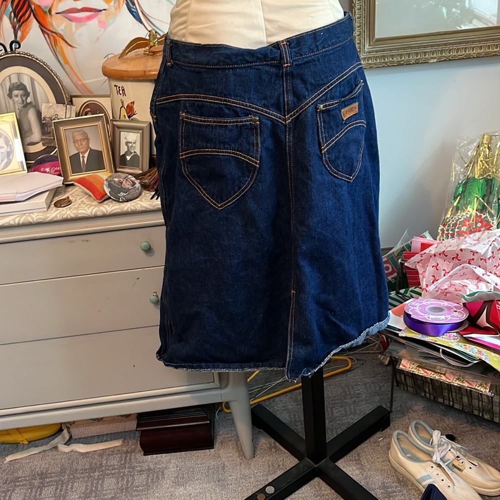 Vintage PS. Gitano, Indigo Denim Skirt. - Picture 2 of 7